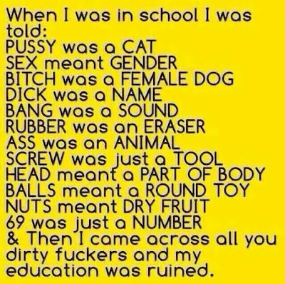 When I Was In School I Was Told That...