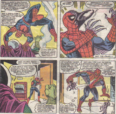I thought Mysterio maybe could've poisoned the needles Spidey mentions, but that would've triggered his Spider-sense.