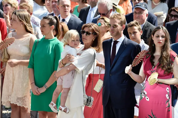 Prince Albert and Princess Charlene, Princess Stephanie, Charlotte Casiraghi, Camille Gottlieb, Pauline Ducruet, Princess Caroline, Andrea Casiraghi and Tatiana Casiraghi, Prince Jacques and Princess Gabriella, Pierre Casiraghi and Beatrice Borromeo, Louis Ducruet