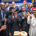 Prof Joseph Ahaneku in one of his best moments with Acting President Yomi Osinbajo and Governor Willie Obiano and National President National Association of Law Teachers (NALT), Prof Nwabueze Okeke with others