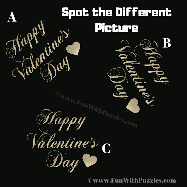 Odd One Out Valentine Day Puzzle for Teens