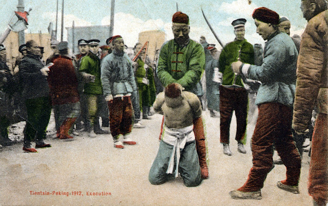 Henrettelse ved halshugning med sværd, Kina/Peking/Tiensin 1912