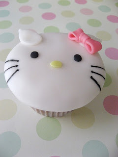 Hello Kitty face cute cupcake
