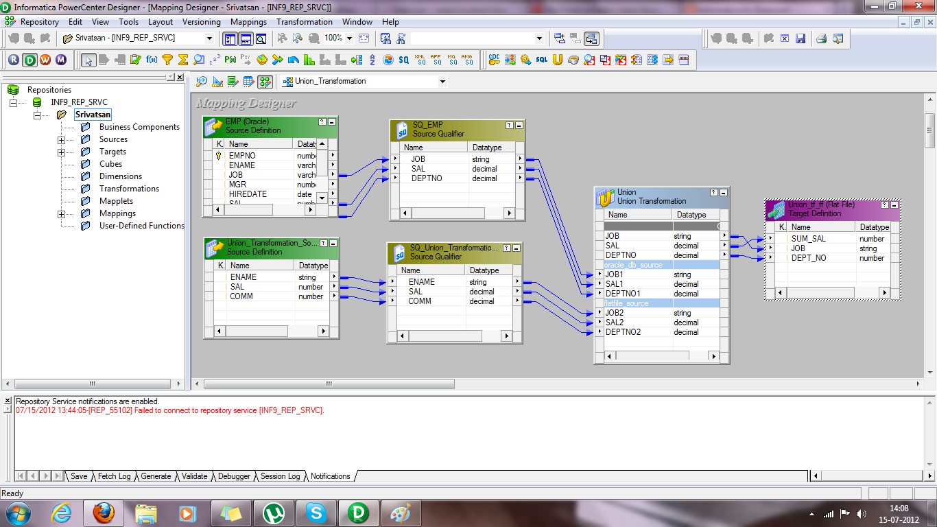 Informatica and Boxi for Dummies Union Transformation