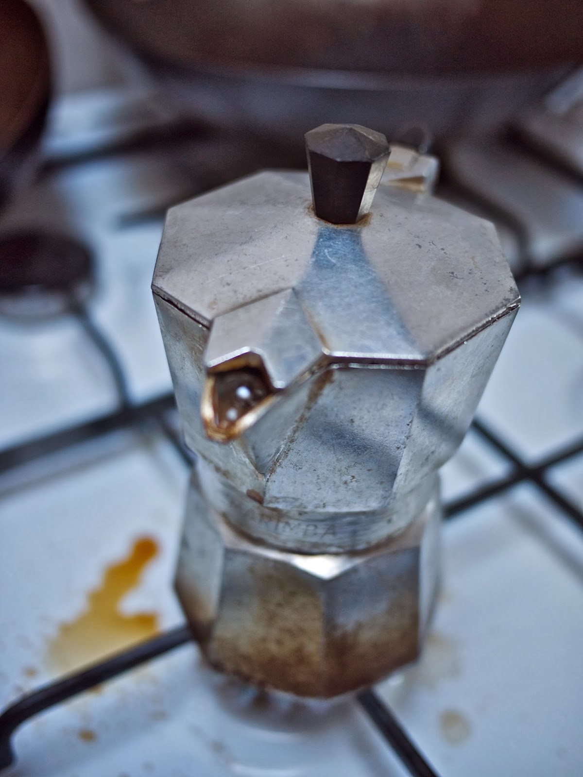 For a strong espresso-style caffeine hit at home, you cannot do better than one of these cheap Italian Moka-express stove-top coffee makers by Bialettti and many others. Fine-ground dark roast Arabica coffee packed into this little Moka-express machine , resulting in a full-on caffeine hit for the housebound coffee addict. Works out at about 21p per small cup.