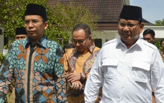 TGB Dukung Jokowi, Warga NTB Tetap Prabowo