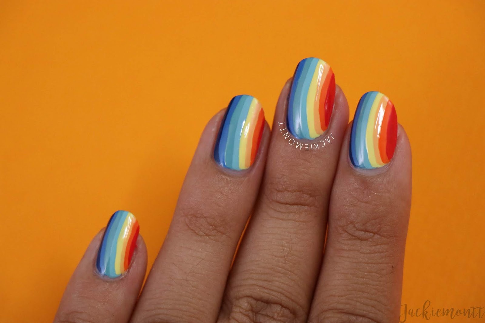 5. Colorful Layered Nail Art Tutorial - wide 4