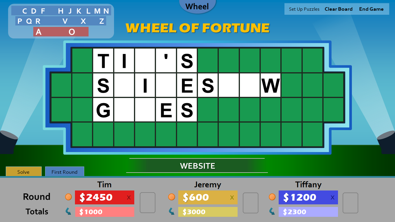 Wheel Of Fortune Viewer Game Wheel Of Fortune Viewer Game