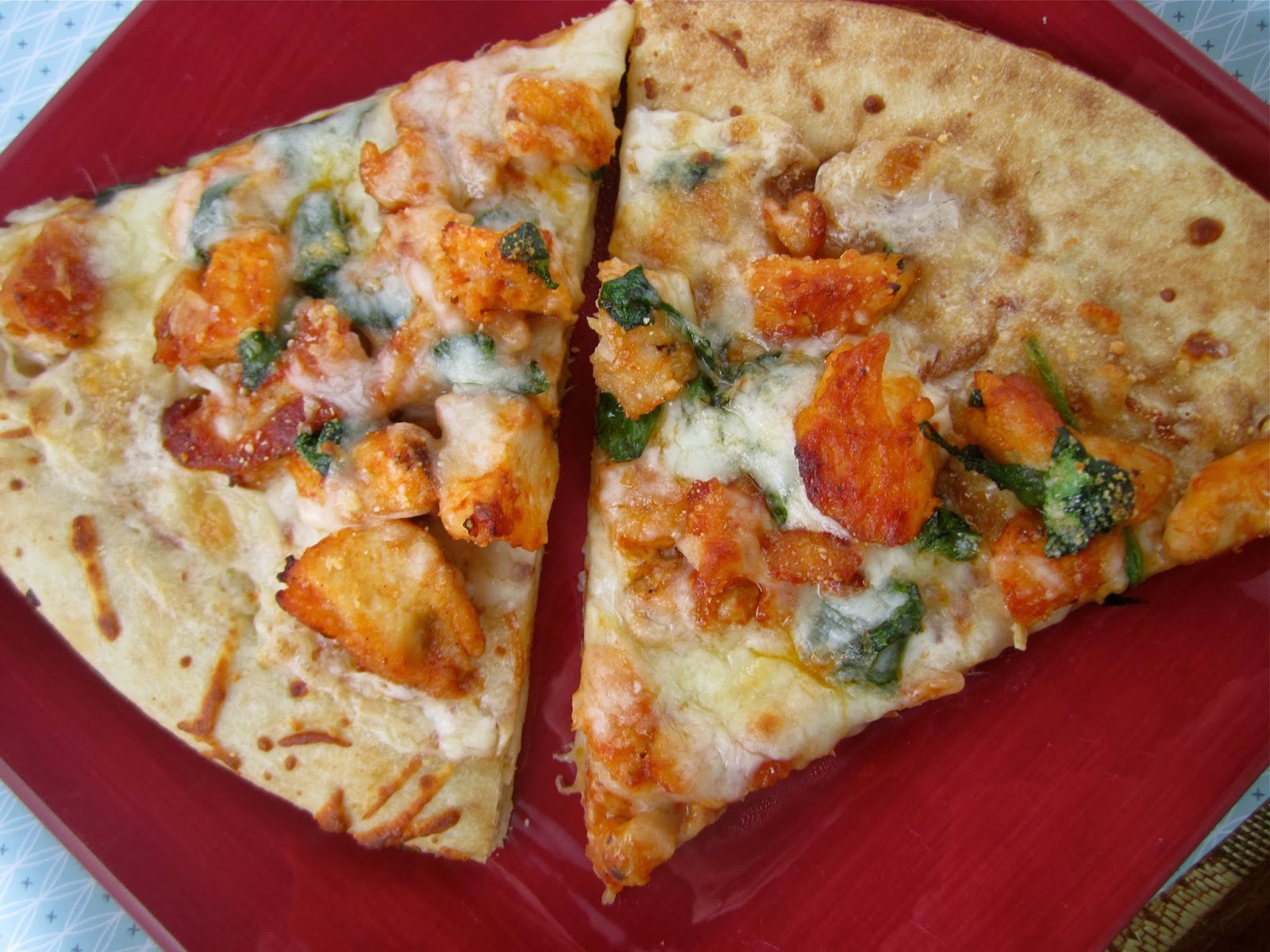 Stephanie Cooks Spinach Alfredo Pizza