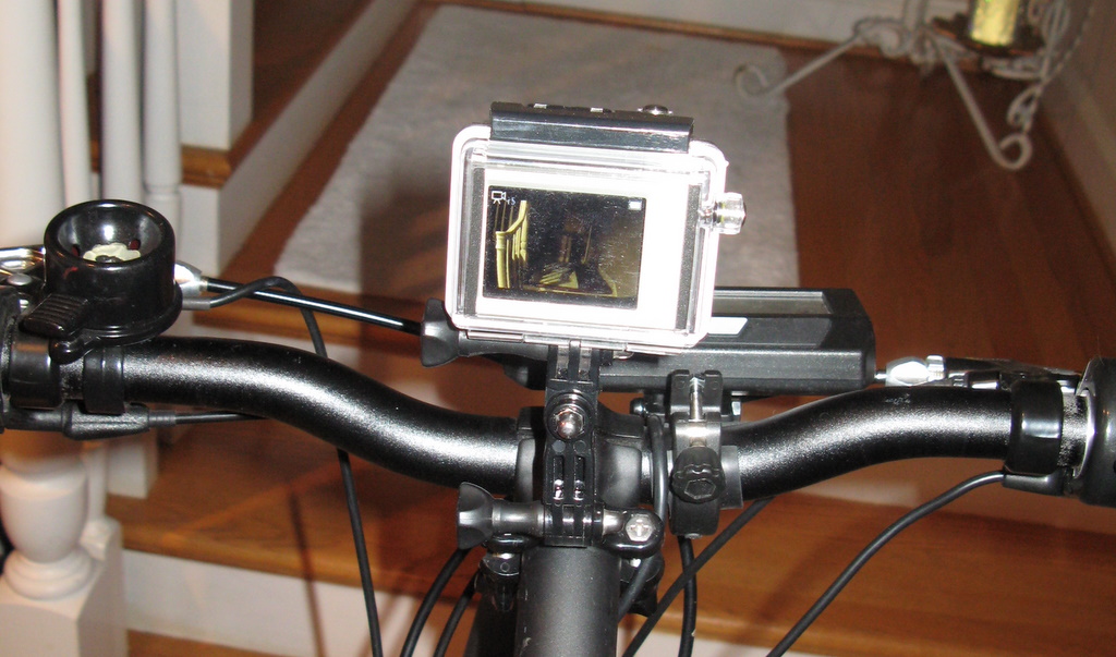 Using a GoPro HD on a Budget New mounting position for the GoPro on a bike