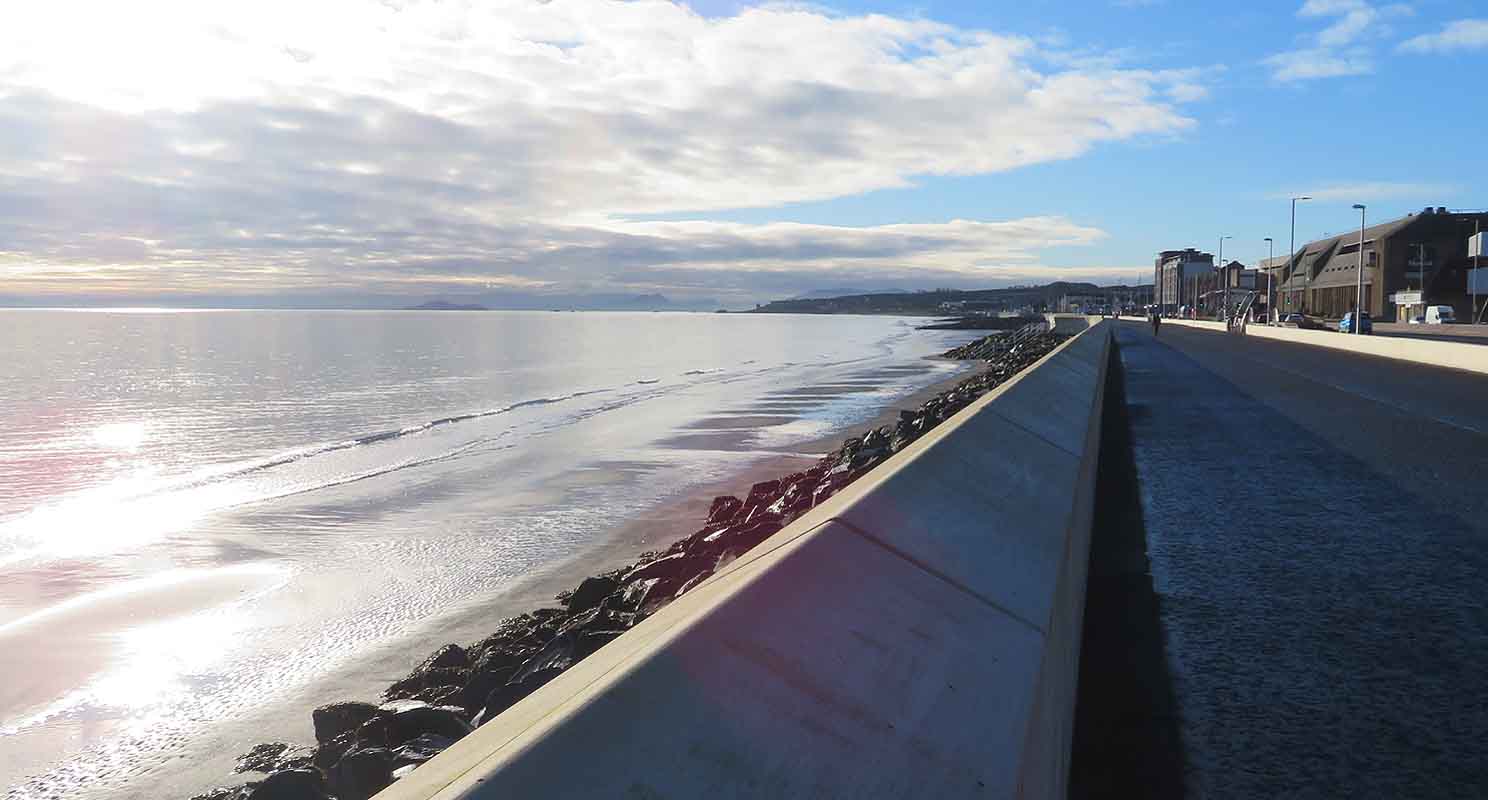 Alex and Bob`s Blue Sky Scotland Fife Coastal Path. Kirkcaldy to