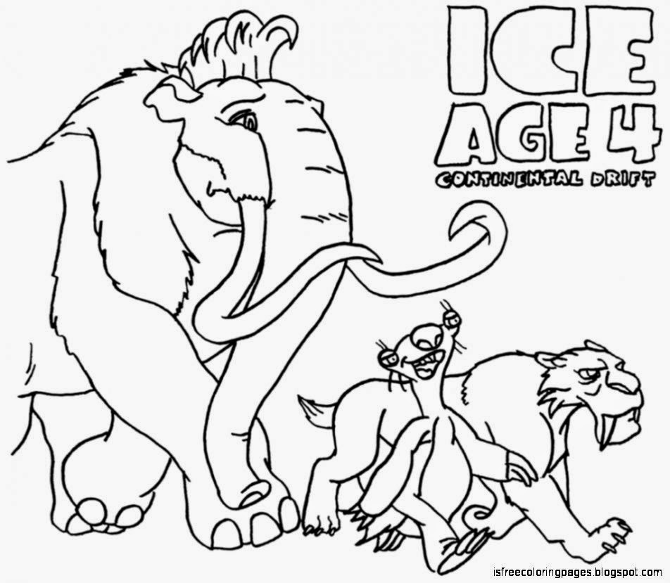 ice age 3 printable coloring pages - photo #36