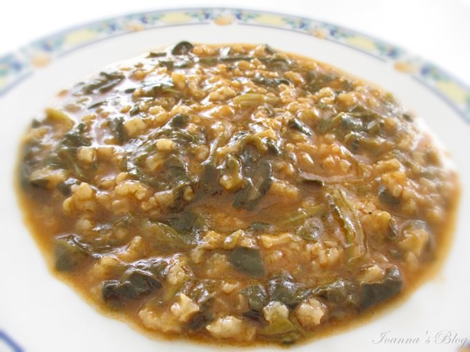 piato me spanakorizo