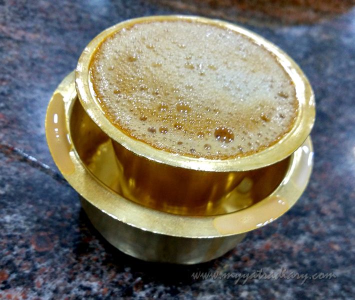 Filter Coffee at Hotel Guru in Rameshwaram, Tamil Nadu