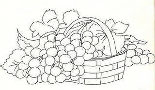 cestaa com uvas