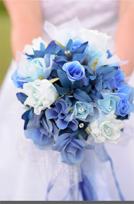 wedding flowers blue 