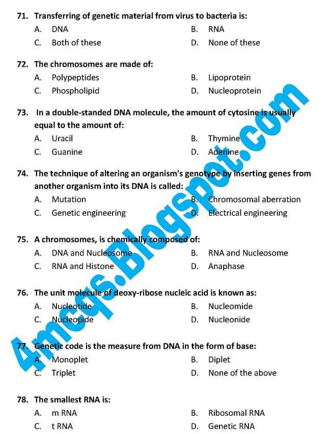 4 MCQ's Chapter 7 VARIATION & GENE Mcqs