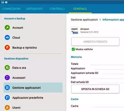 sposta app su SD Android spostamento app su scheda SD
