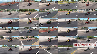 ATS - Motorcycle Traffic Pack v2.8 ats motorcycle traffic pack v2.8
