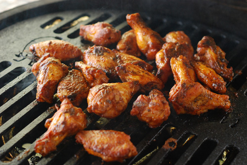 Big Green Egg wings, Game Day appetizer