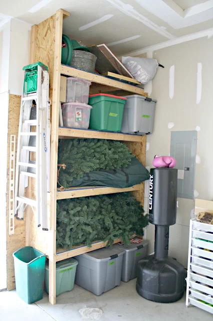 Holiday bin storage in garage