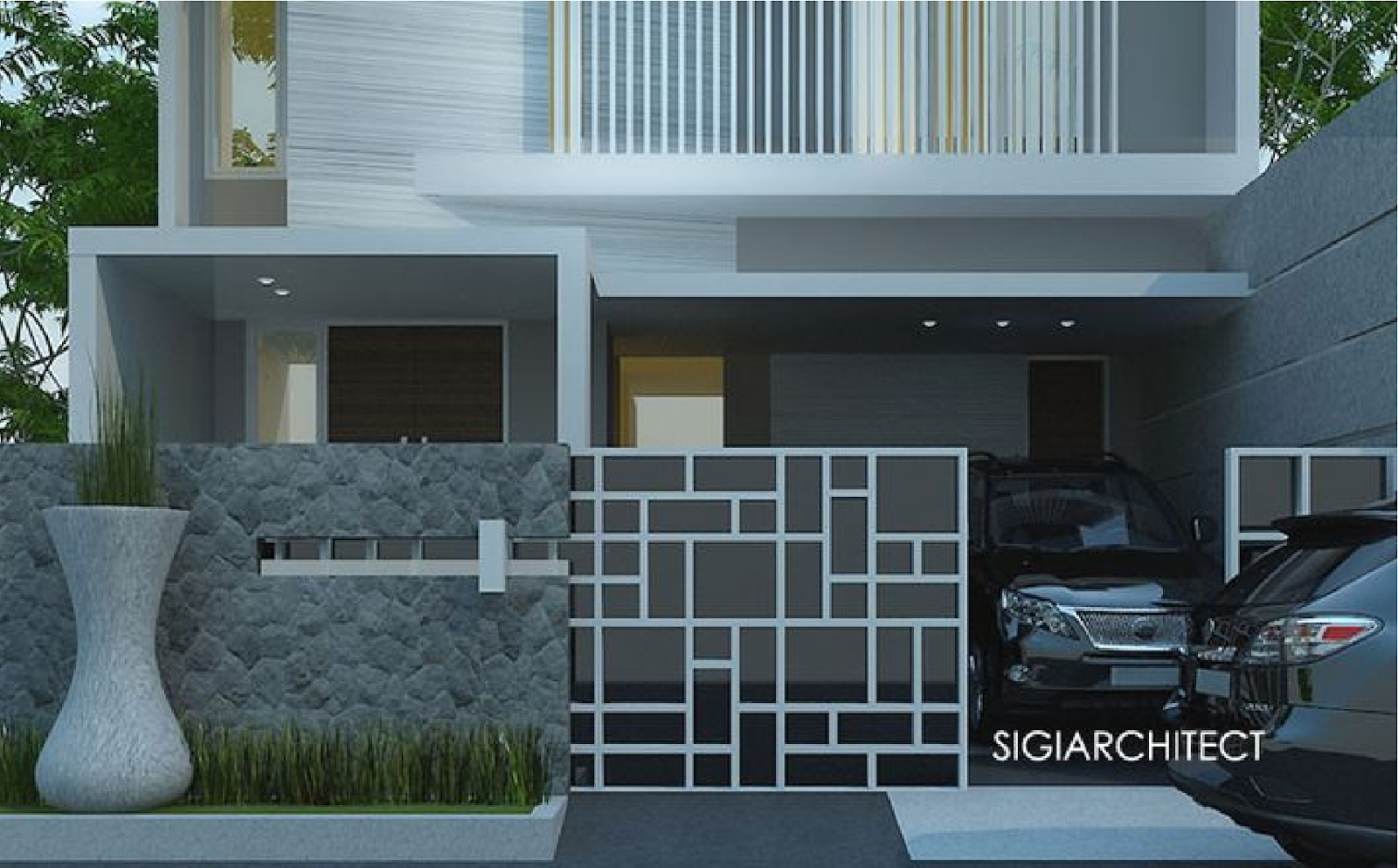 Pagar rumah minimalis modern Bengkel las cilengsi Arbainlas