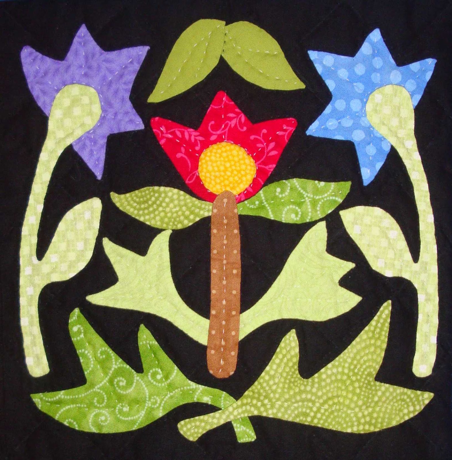 FABRIC THERAPY "Folk Art in the Vineyard" the quilt and the scoop...