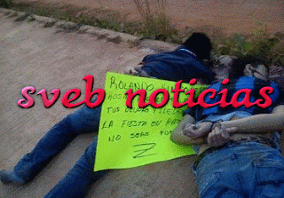 Dejan dos ejecutados con narco-cartulina en Soconusco este Sabado