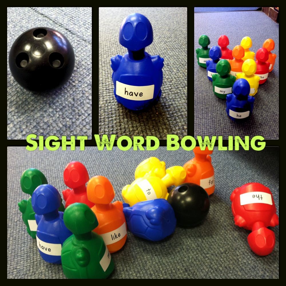 Kinder Corner Bowling for sight words