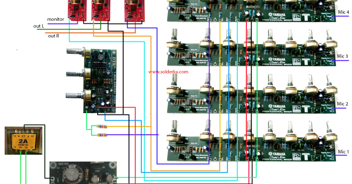 cara merakit mixer 4 chanel solderku