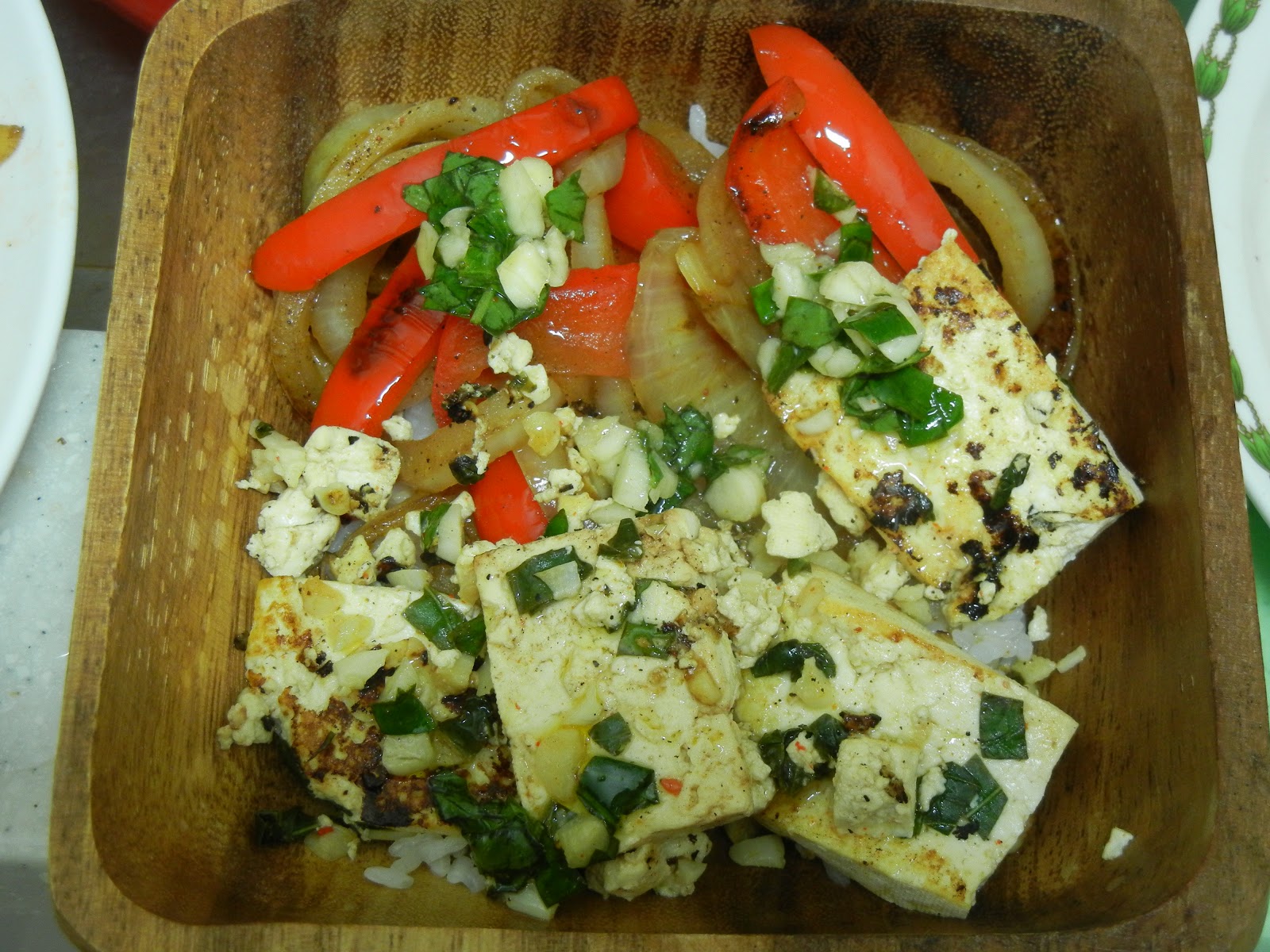 Oven Lovin': Citrus Tofu with Onions and Peppers
