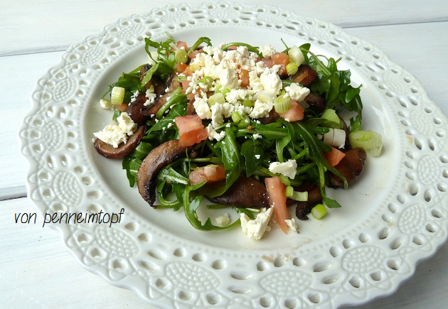 Penne im Topf: Gute Vorsätze?? Rucolasalat mit gebratenen Champignons ...