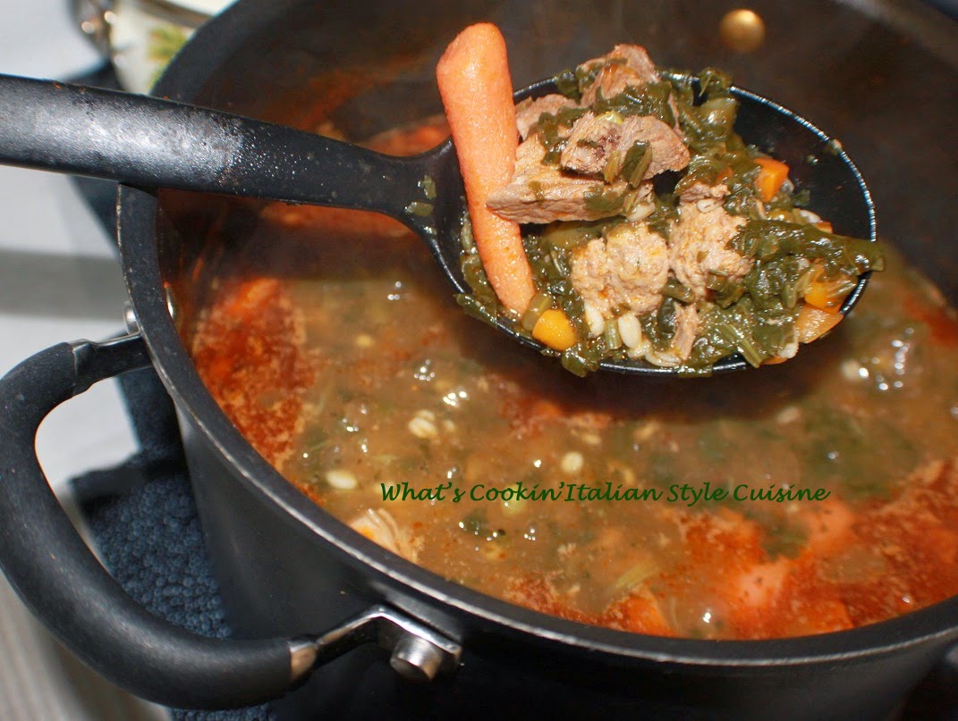 London Broil and Meatball Barley Soup Recipe What's Cookin' Italian