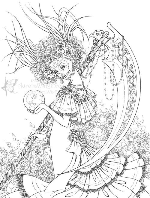 Tattoo Santa Muerte Coloring Coloring Pages