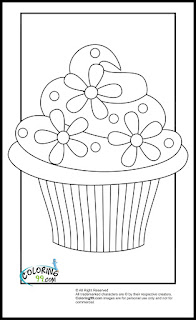 free printable cupcake coloring pages