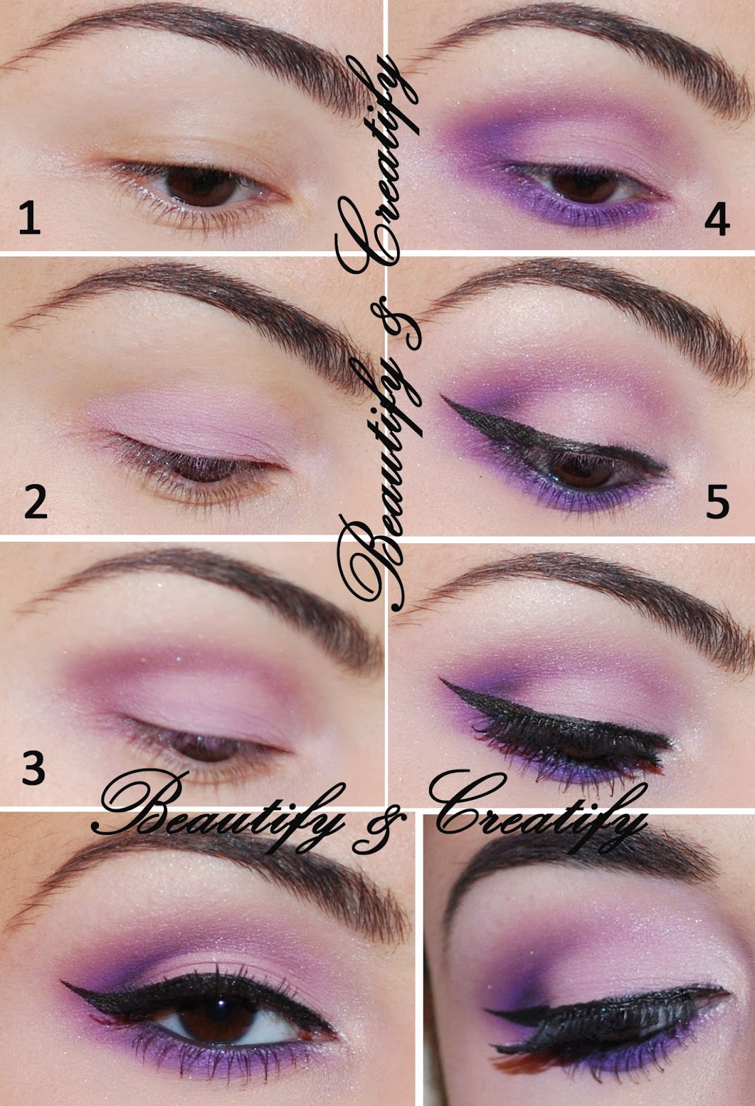 Beautify And Creatify Everyday Purple Eye Makeup Tutorial