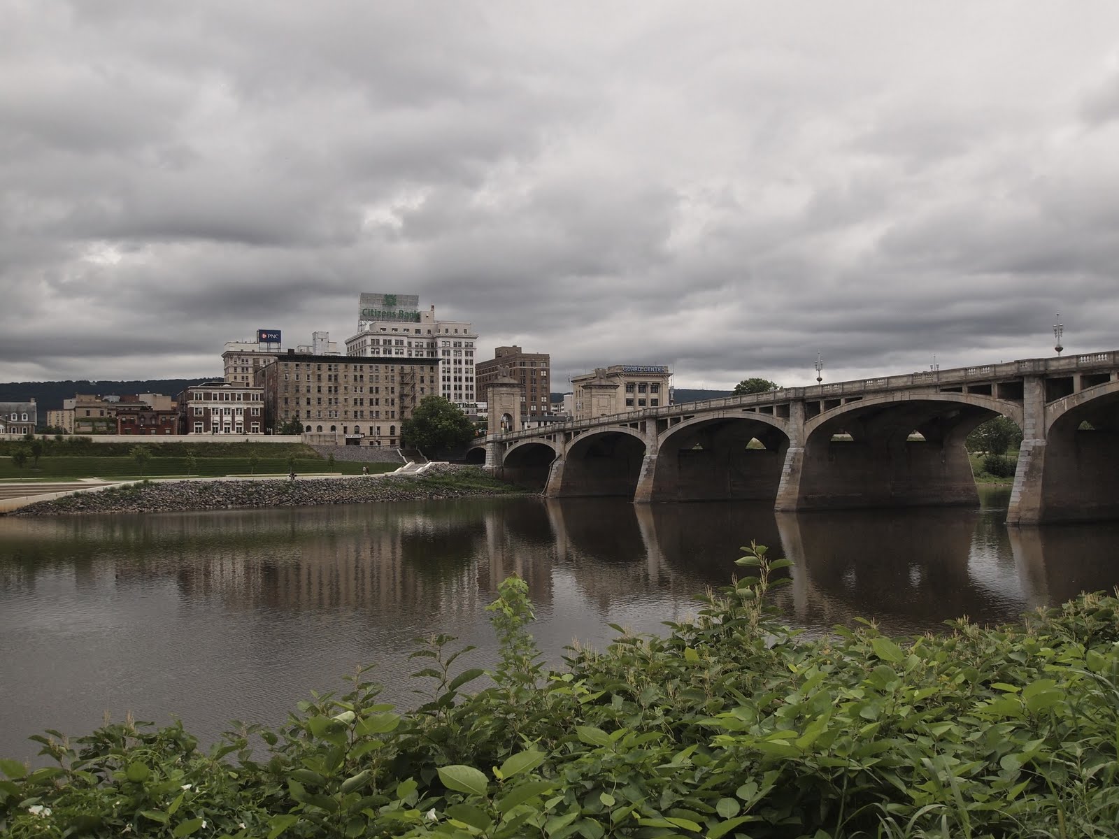 Scranton Daily Photo Looking Across the Susquehanna River at Downtown