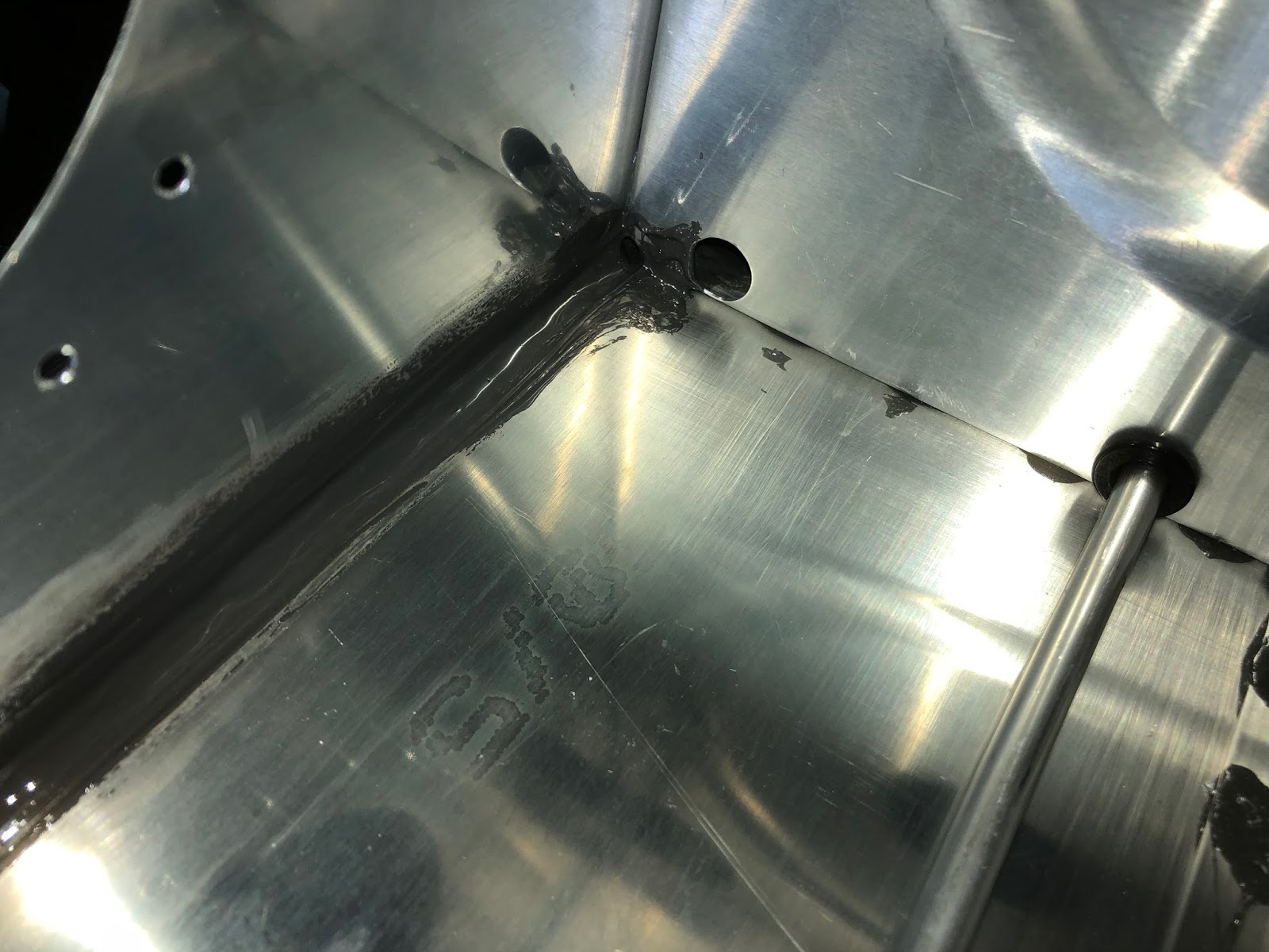 Darin's RV Blog Fixing a fuel tank baffle leak