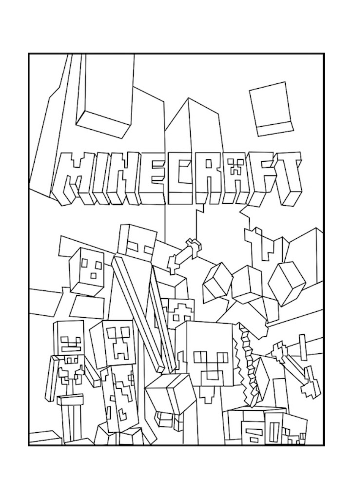 Best HD Minecraft Blocks Coloring Pages Images | Big Collection Free