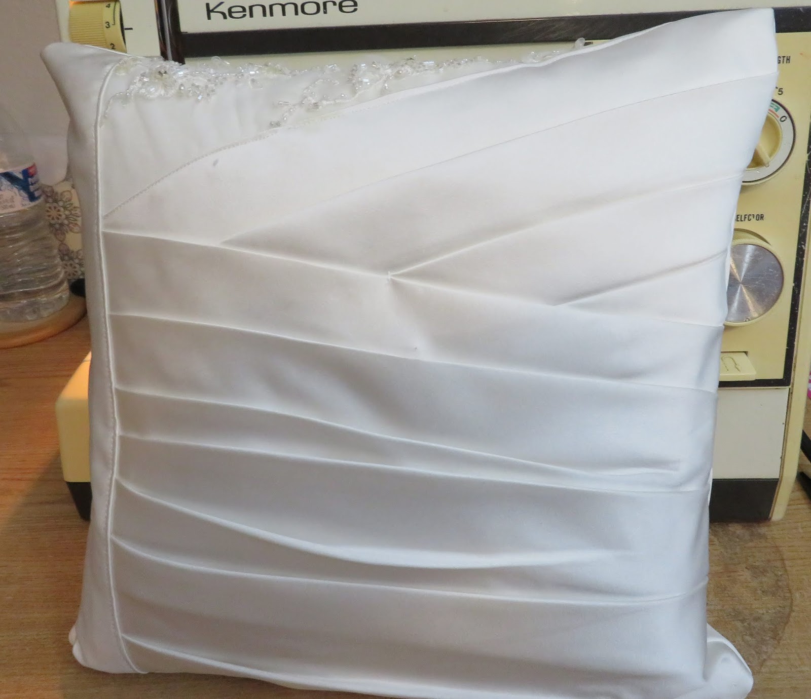 The Quilted Snail Completed Commissoned Wedding Dress Pillows