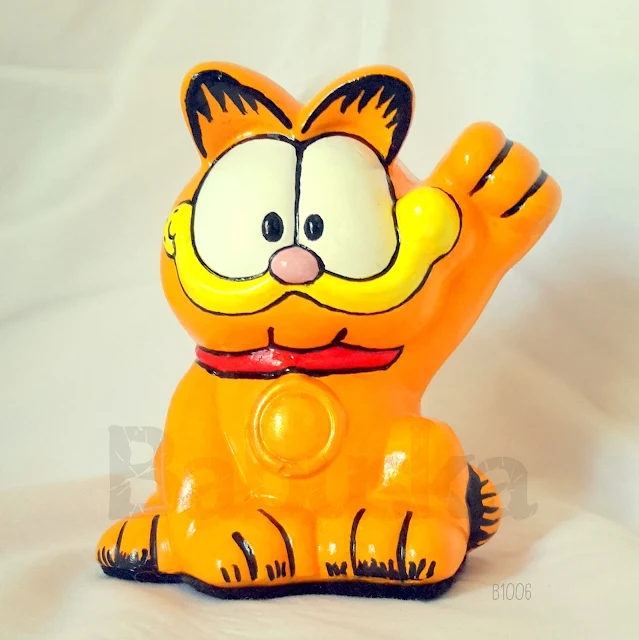 Garfield de yeso, pintado y laqueado a mano (B1006) Babuska