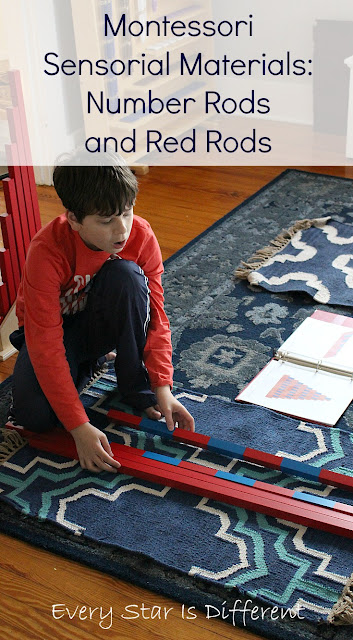Montessori Sensorial Materials: Number Rods and Red Rods