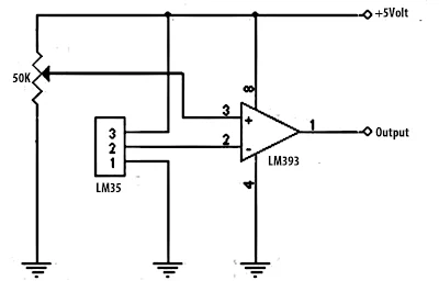 battery charger schematic with LM35