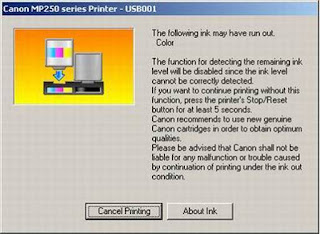 Cara mengatasi error Printer iP2770