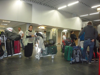 Aguardando o check-in no AIG
