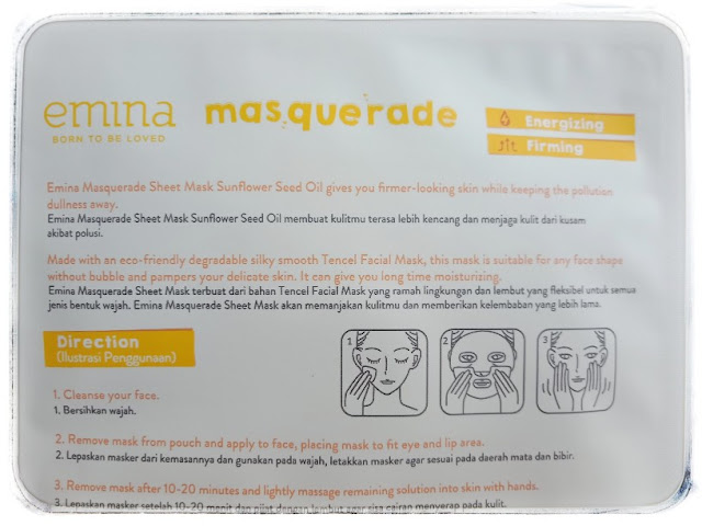 Emina Masquerade Sunflower Seed Oil Sheet Mask
