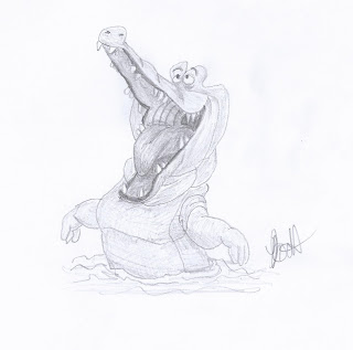 Disney Illustration Study: Crocodile from Peter Pan