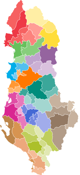 Pembagian wilayah administratif Albania
