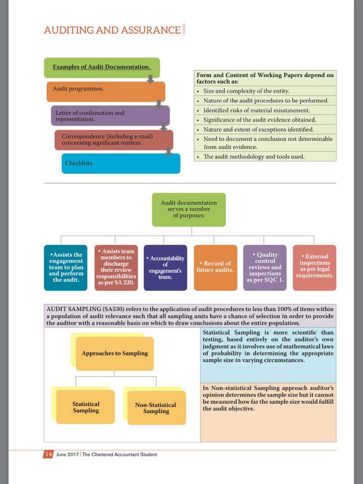 chartered accountancy notes and important topics audit ipcc audit charts