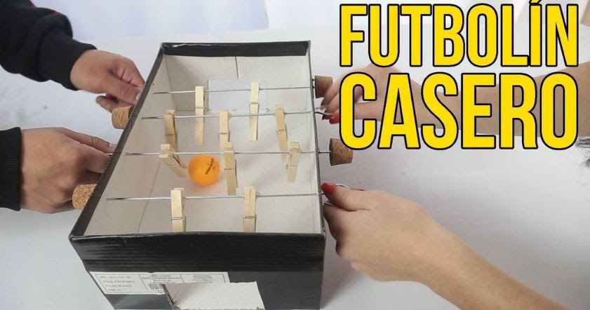como hacer futbolin de carton